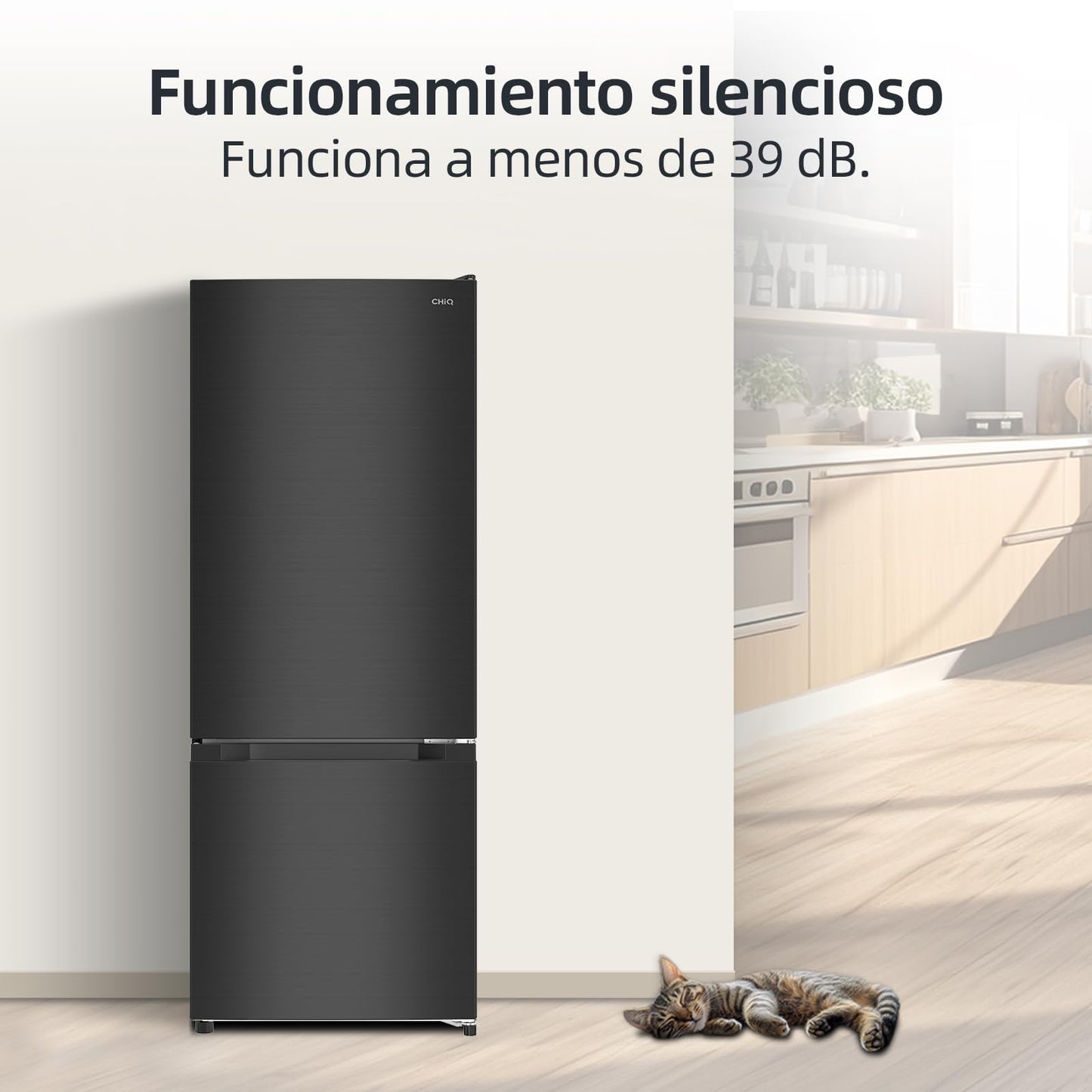 CHiQ Frigorífico 205L Low Frost, Clase E, Silencioso 39dB, Puertas Reversibles